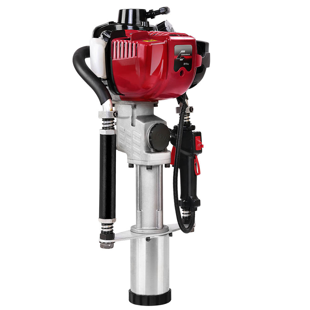 Petrol Post Driver 38CC 4-Stroke Rammer Pile Star Picket Fence Hole Drive Red