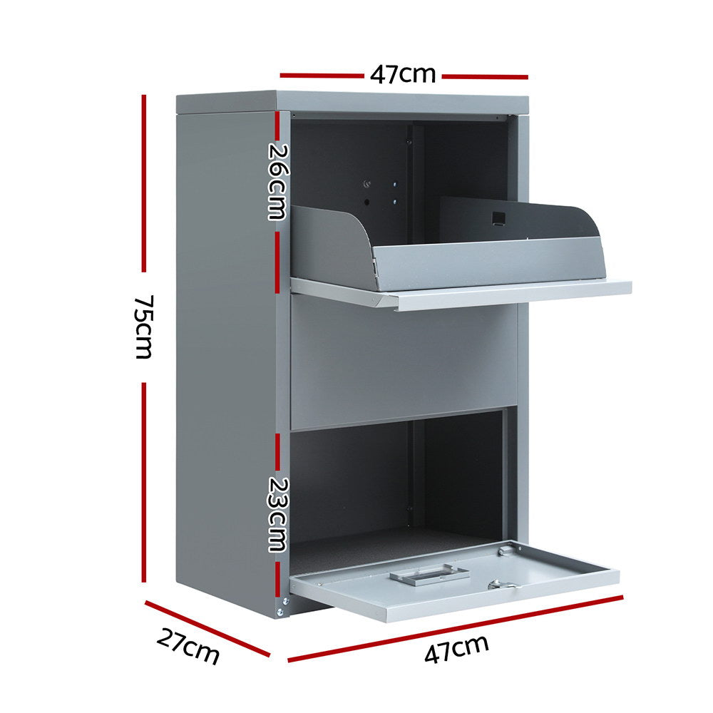 Parcel Letterbox Drop Box Package Grey