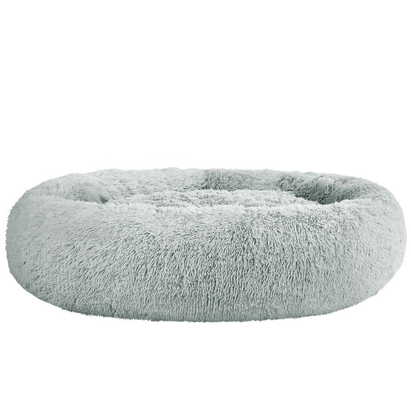  Pet Bed Dog Cat 110cm Calming Extra Large Soft Plush Light Grey