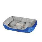 Pet Bed Dog Cat Calming Soft Mat Sleeping Comfy Plush Cave Washable Blue