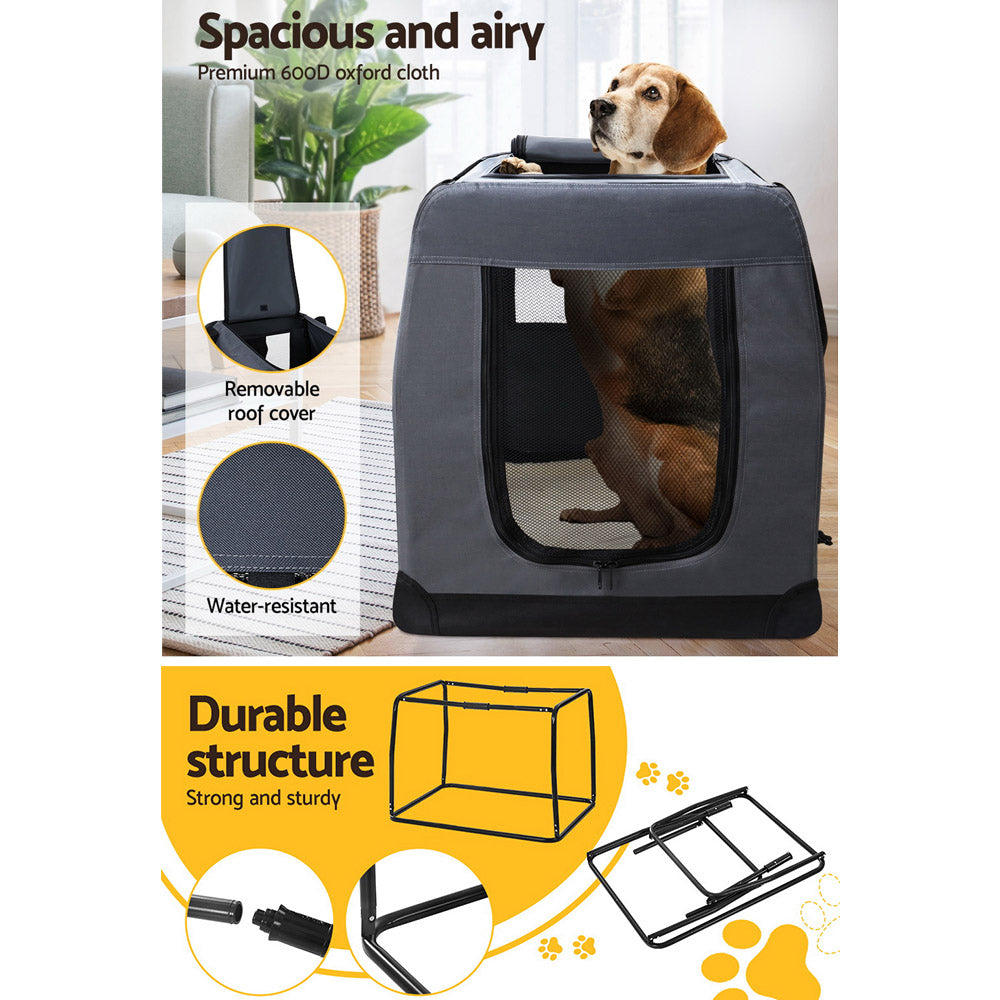 Pet Carrier Soft Crate Dog Cat Travel 121X80Cm Foldable Car 4Xl