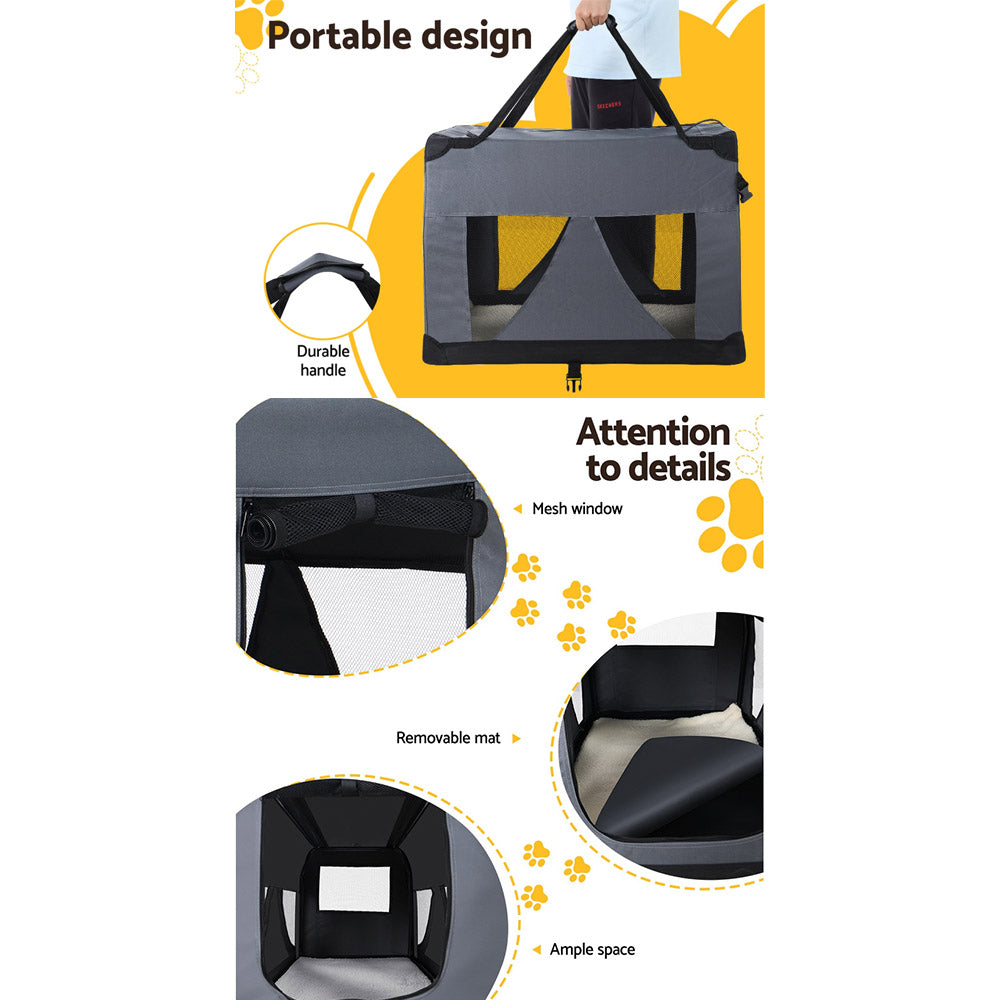Pet Carrier Soft Crate Dog Cat Travel 121X80Cm Foldable Car 4Xl