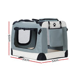 Pet Carrier Soft Crate Dog Cat Travel 70X52Cm Foldable Car Large