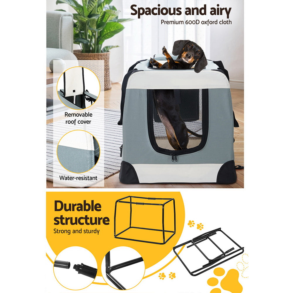 Pet Carrier Soft Crate Dog Cat Travel 70X52Cm Foldable Car Large