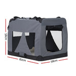 Pet Carrier Soft Crate Dog Cat Travel 82X58Cm Foldable Car Xl