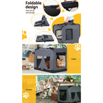 Pet Carrier Soft Crate Dog Cat Travel 82X58Cm Foldable Car Xl