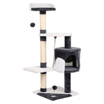 Cat Tree 112Cm Tower Scratching Post Scratcher Wood House Furniture