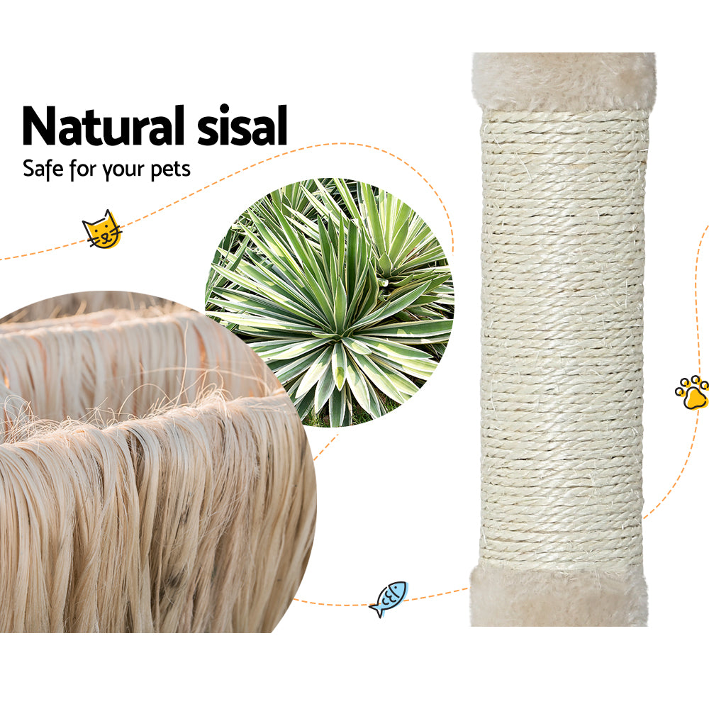Compact Cat Tree Tower with Scratching Posts - 90cm