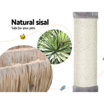 Modern Cat Tree Tower with Scratching Posts - Grey 103cm