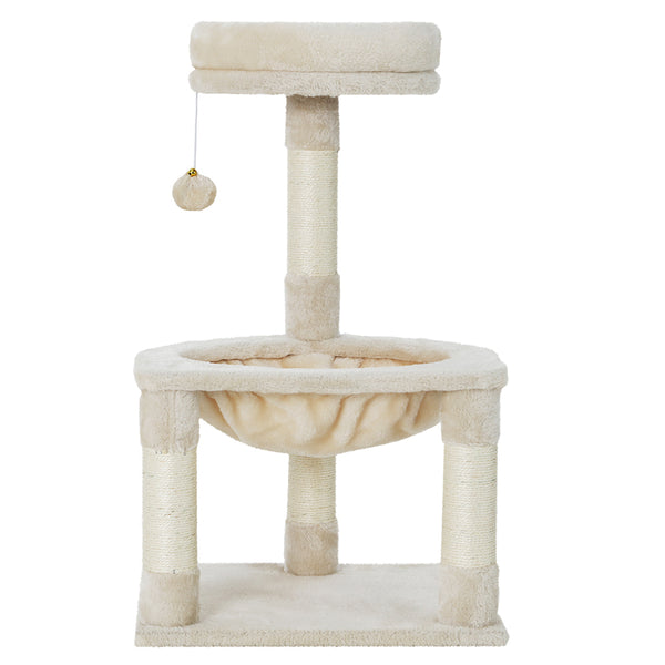  Compact Cat Tree Tower with Scratching Posts - 69cm