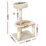Cat Tree 69Cm Scratching Post Tower Scratcher Wood Toys House Bed