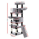 Elegant Cat Tree Tower with Scratching Posts - 161cm