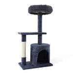 Modern Cat Tree Tower with Scratching Posts - Grey 94cm