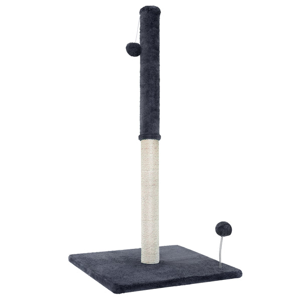  Sleek Cat Tree Tower with Scratching Posts - Grey 105cm