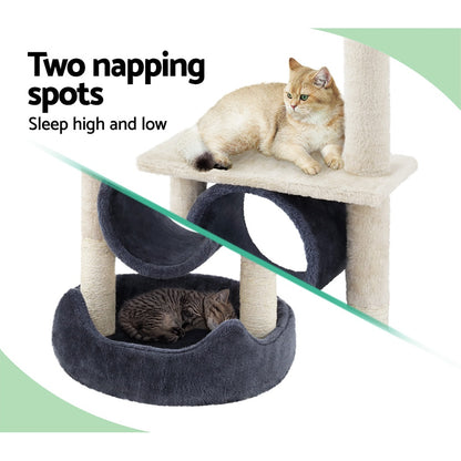 Cat Tree 76Cm Scratching Post Tower Scratcher House Hanging Toys