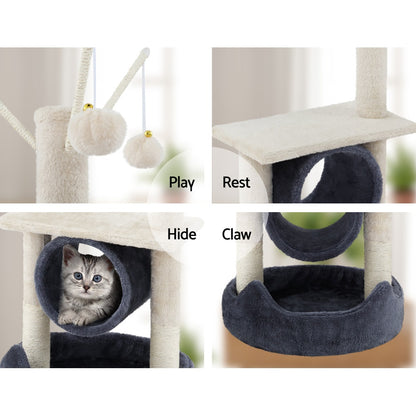 Cat Tree 76Cm Scratching Post Tower Scratcher House Hanging Toys