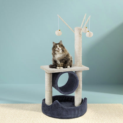 Cat Tree 76Cm Scratching Post Tower Scratcher House Hanging Toys