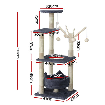 Cat Tree Scratching Post Scratcher Cat Tree Tower Condo House Toys 110Cm