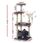 Cat Tree Scratching Post Scratcher Cat Tree Tower Condo House Toys 110Cm