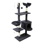 Cat Tree 140Cm Tower Scratching Post Scratcher Trees Toys Bed Grey