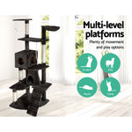 Stylish 193cm Cat Tree with Scratching Post - Grey