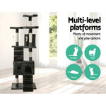 Elegant Cat Tree Tower with Scratching Posts - Grey 180cm