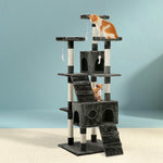 Elegant Cat Tree Tower with Scratching Posts - Grey 180cm