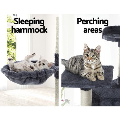 Extra-Large 203cm Cat Tree with Scratching Post - Grey