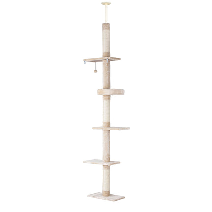 i.Pet Cat Tree 290cm Tower Scratching Post Scratcher Floor to Ceiling Cats Bed
