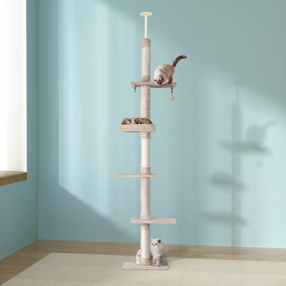 290cm Cat Tree Tower - Floor to Ceiling Scratching Post
