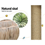 Cat Tree 138Cm Tower Scratching Post Scratcher Wood Bed Condo House Rattan Ladder