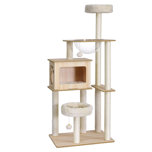  Cat Tree Tower 142cm Scratcher Condo House
