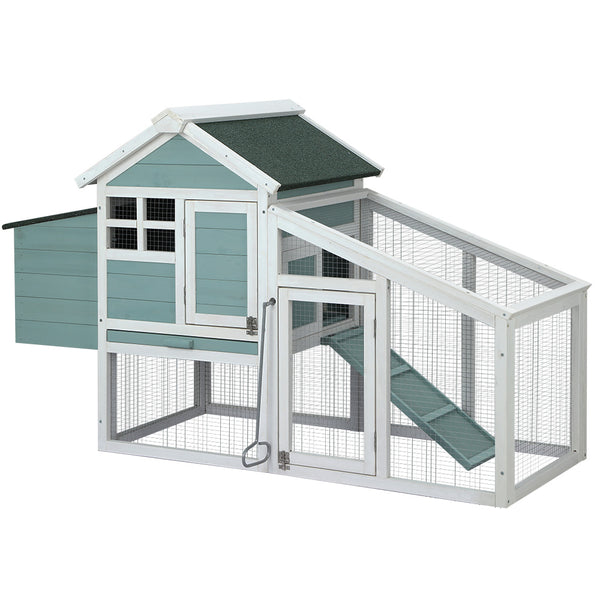 Chicken Coop Rabbit Hutch 150cm x 60cm x 93cm Large Chicken Coop House Run Cage Wooden