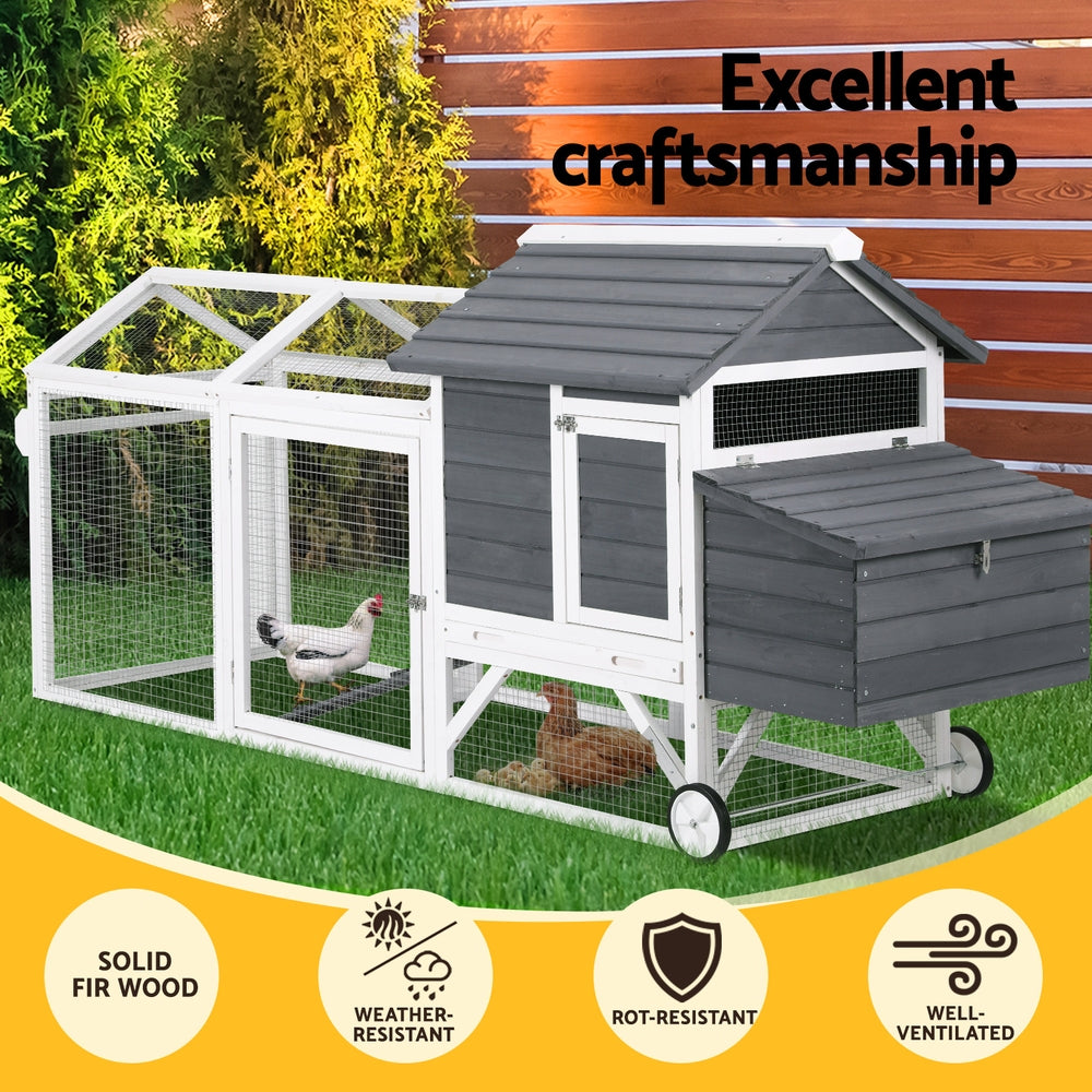 Elegant Extra Large Wooden Rabbit Hutch - Outdoor Bunny Cage