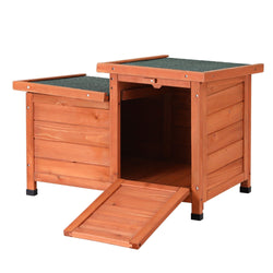 Outdoor Cat House & Rabbit Hutch - Wooden Shelter, Small Enclosure
