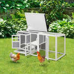 Chicken Coop Rabbit Hutch Wooden Cage Double Hatch