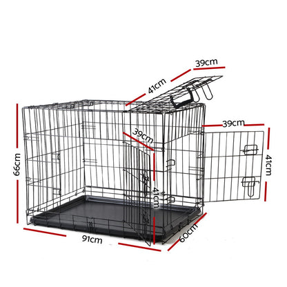 36" Dog Cage Crate Kennel 3 Doors