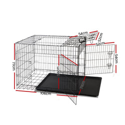 42" Dog Cage Crate Large Kennel 3 Doors