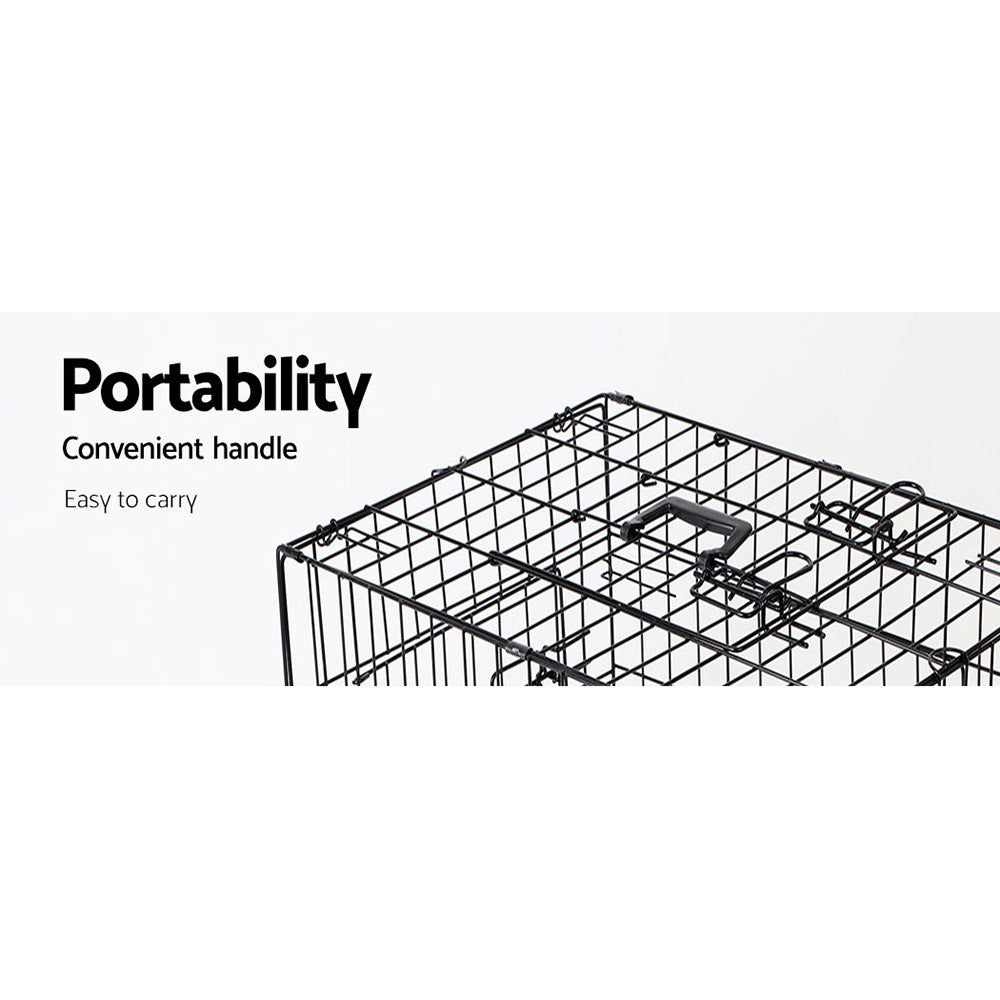 42" Dog Cage Crate Large Kennel 3 Doors