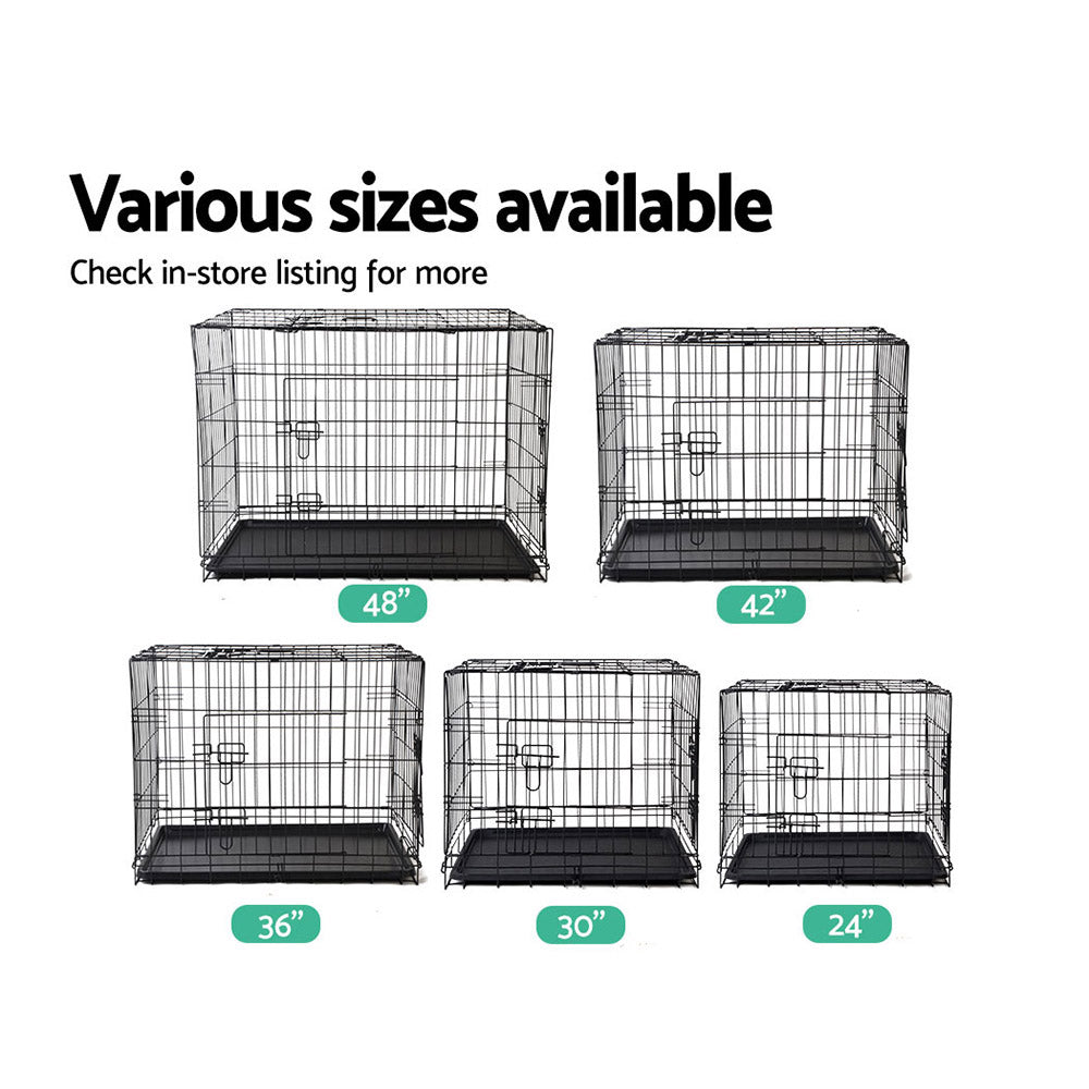42" Dog Cage Crate Large Kennel 3 Doors