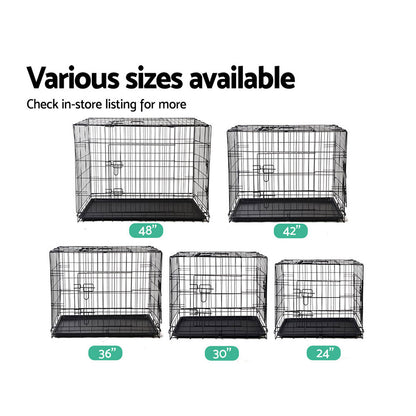 42" Dog Cage Crate Large Kennel 3 Doors