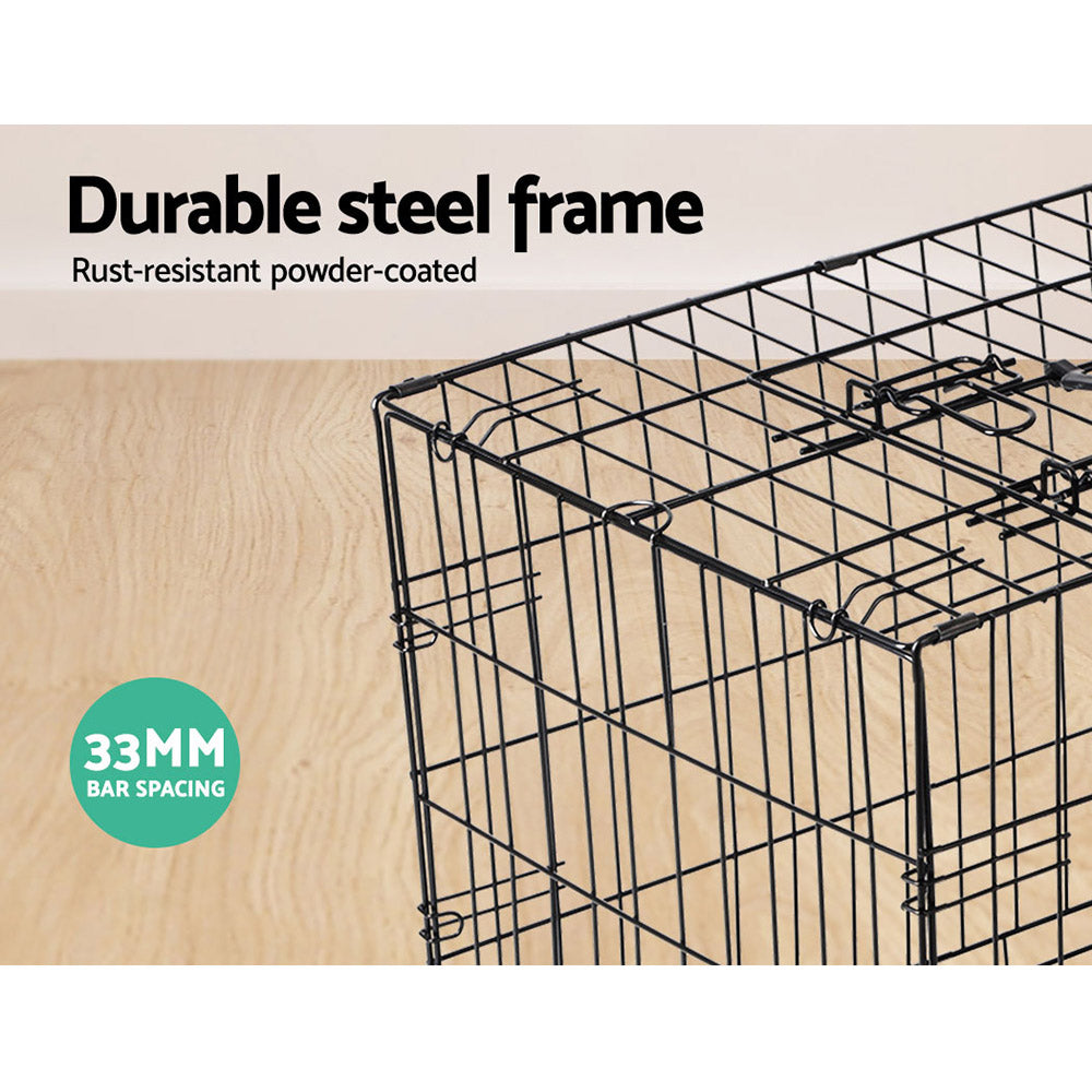 48" Dog Cage Crate Large Kennel 3 Doors
