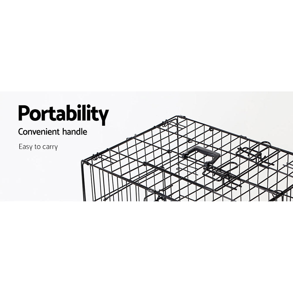 48" Dog Cage Crate Large Kennel 3 Doors