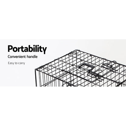 48" Dog Cage Crate Large Kennel 3 Doors