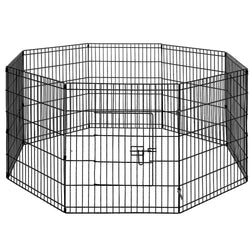 30" 8 Panel Dog Playpen Pet Fence Exercise Cage Enclosure Play Pen