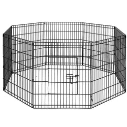 2X30" 8 Panel Dog Playpen Pet Fence Exercise Cage Enclosure Play Pen