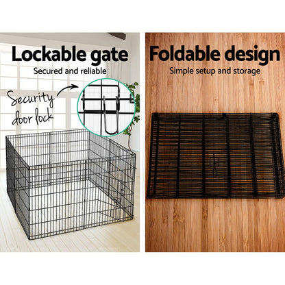 2X30" 8 Panel Dog Playpen Pet Fence Exercise Cage Enclosure Play Pen