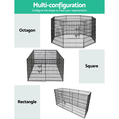 36" 8 Panel Dog Playpen Pet Fence Exercise Cage Enclosure Play Pen