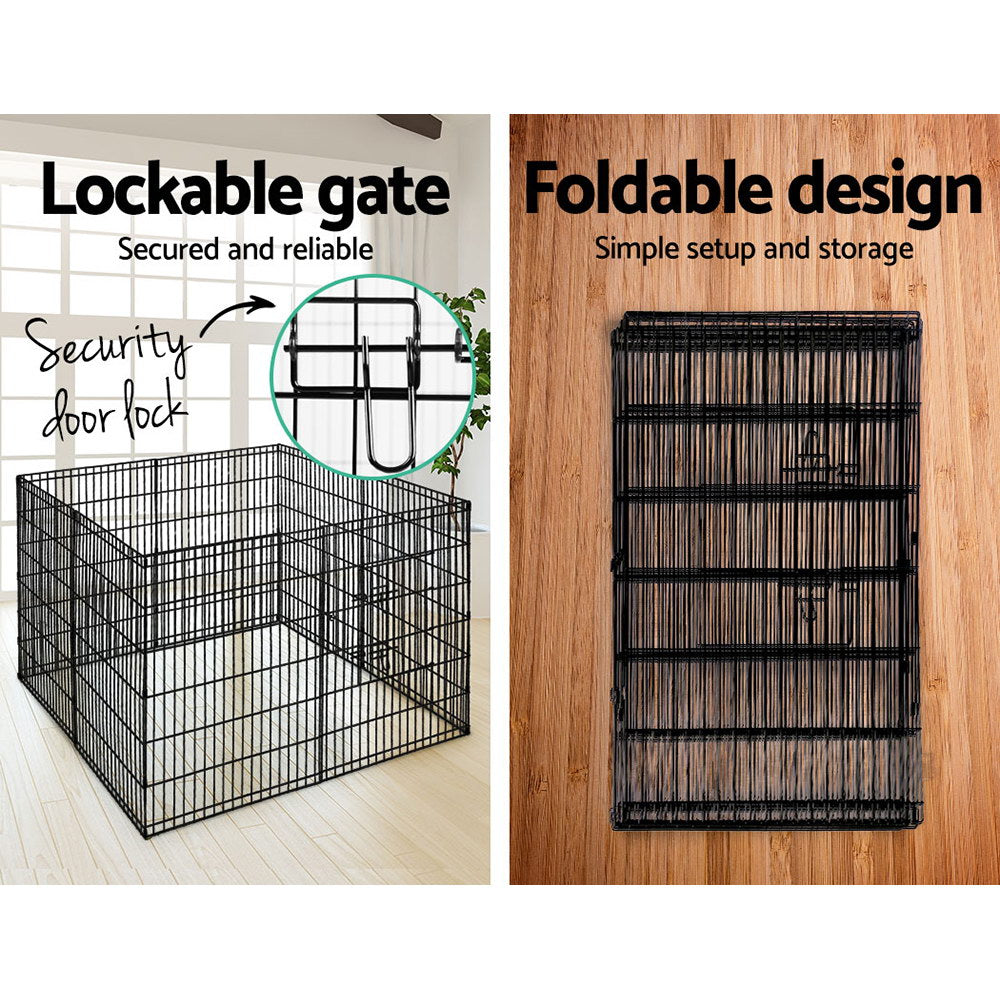 2X36" 8 Panel Dog Playpen Pet Fence Exercise Cage Enclosure Play Pen