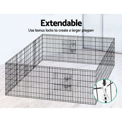 2X36" 8 Panel Dog Playpen Pet Fence Exercise Cage Enclosure Play Pen
